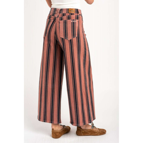 Jean Wide Leg Rayado Rosa