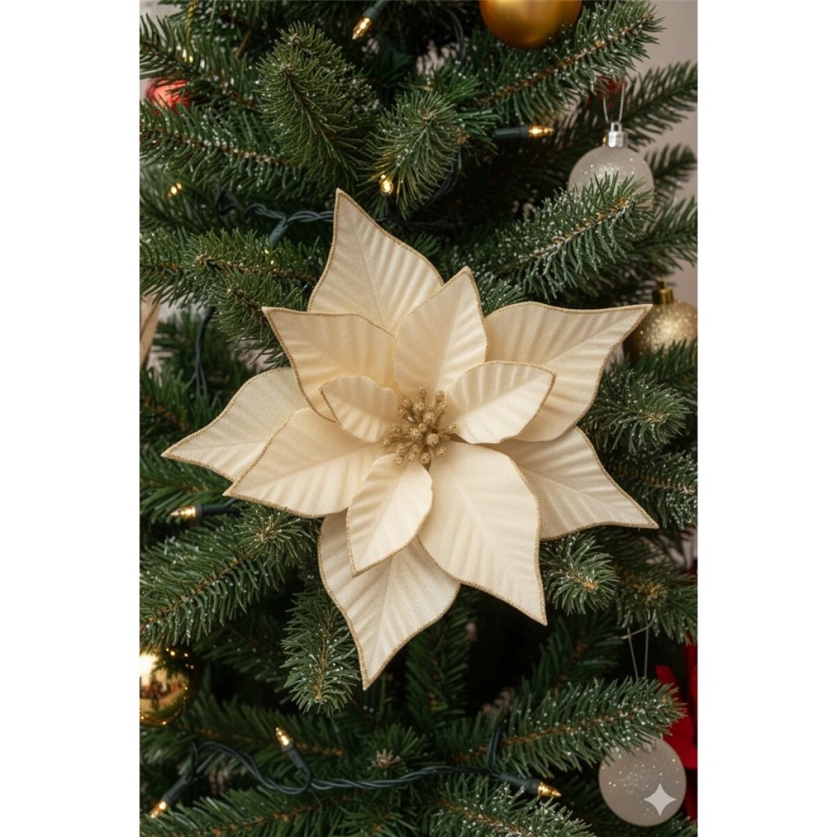 ESTRELLA FEDERAL TERCIOPELO CREMA 25 CM. 