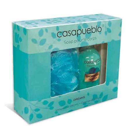 Estuche Shower gel + esponja de baño Casapueblo Dreams