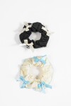 Set gomitas scrunchie moñas multicolor