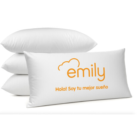 Pack x2 Almohada 100% poliéster Hipoalergénica Antiácaro Blanco