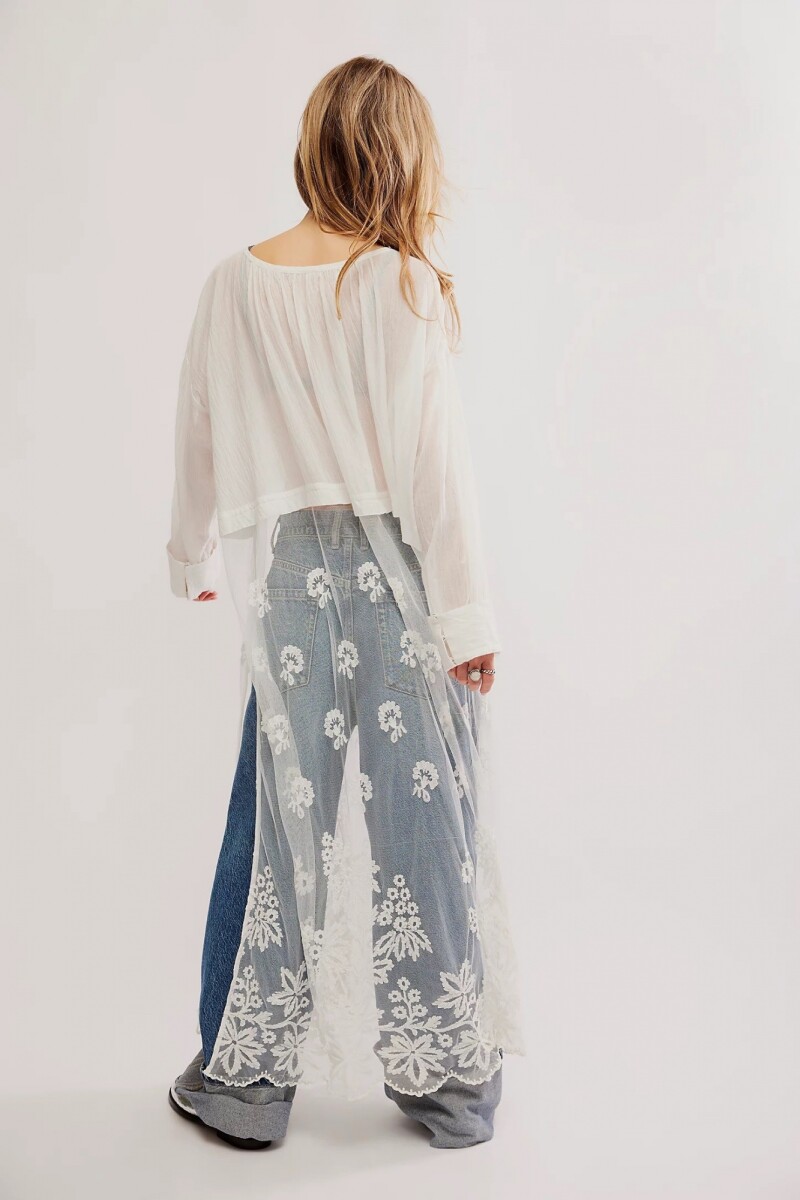 WILLOW MAXI TOP Blanco