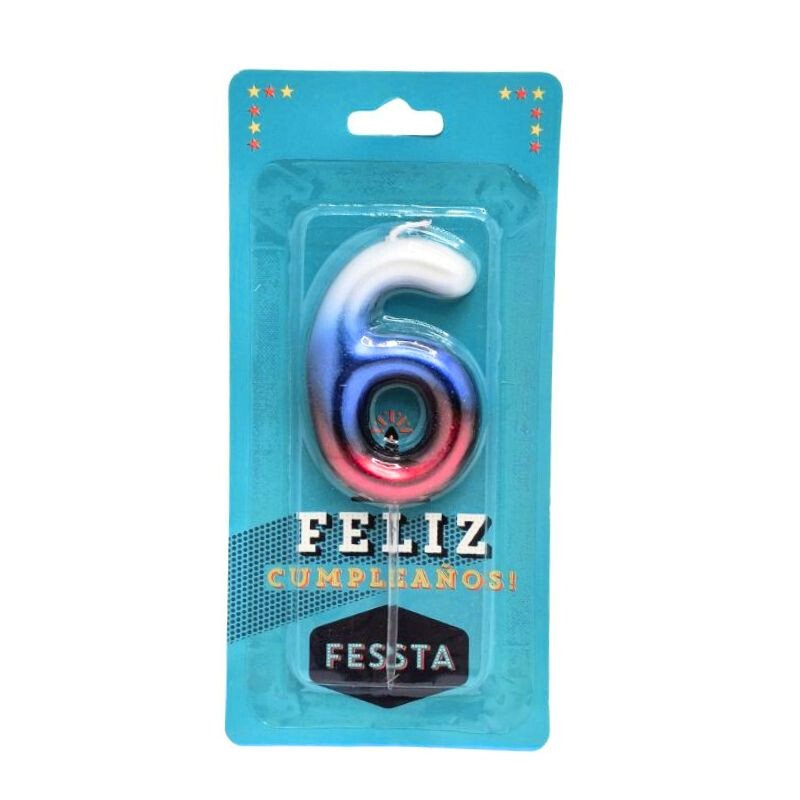 Vela Roja, Azul Y Blanca en Degrade SEIS