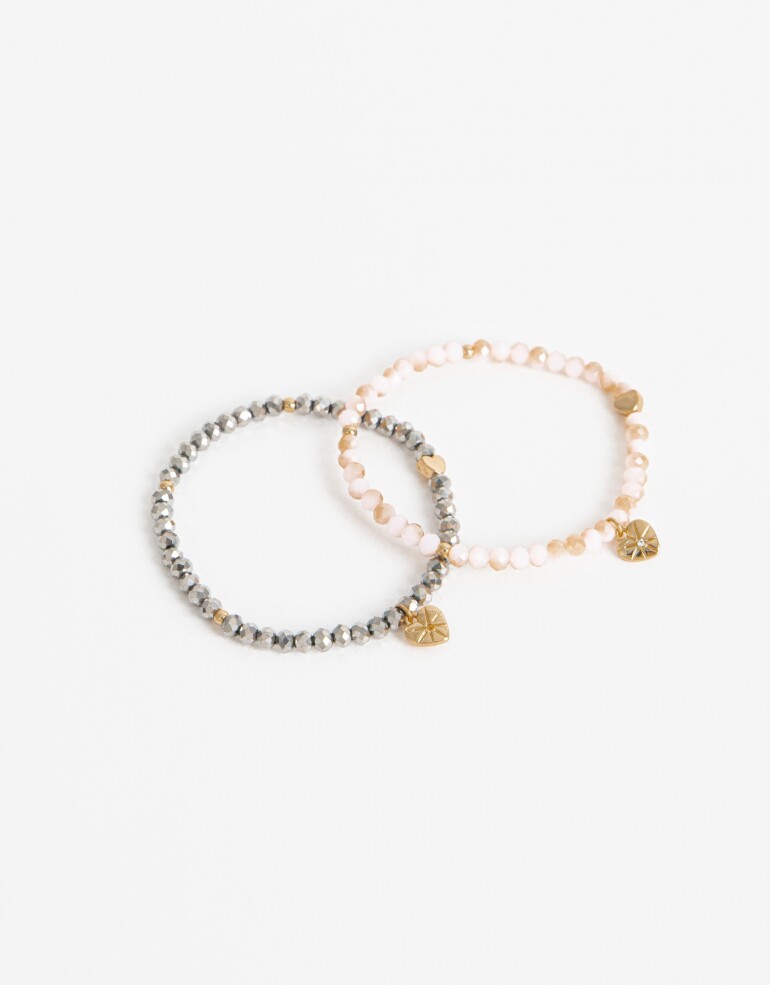 Pulseras Elásticas Sets Canutillos Set De Pulseras Elásticas Color - Combinacion Tricolor