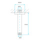 BRAZO DE DUCHA VERTICAL 12 CM BRILLO PARA ROSETA DE TECHO 000