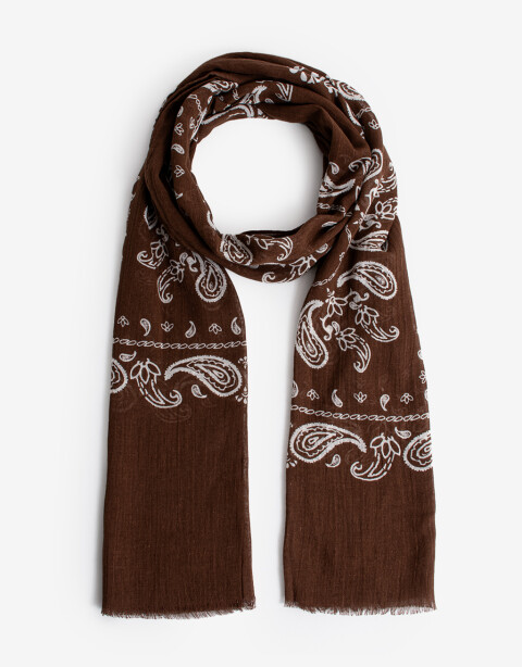 Pashminas Pashmina Paisley - Marron Oscuro