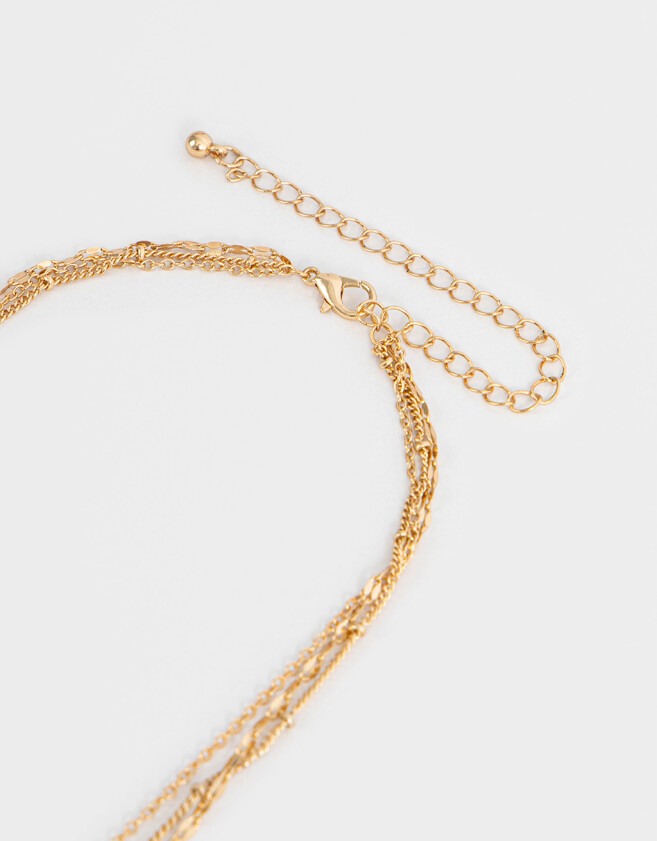 Collares Cortos De inicial Collar Corto De Inicial "t" - Dorado