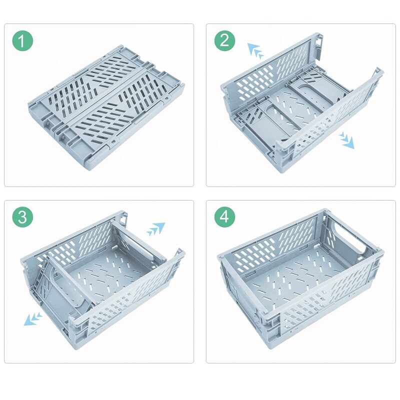 Caja de almacenamiento plegable azul