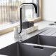 GRIFERIA DE MESADA MONOCOMANDO CROMO CLEVER GRIS