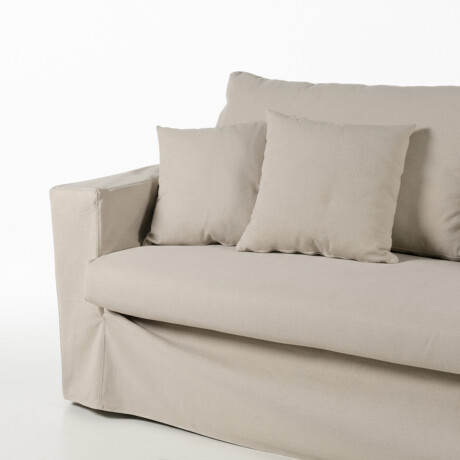 Sofá Moscow con Funda - Tela Rústica - 3 cuerpos TD5263-1636 (Capuccino)