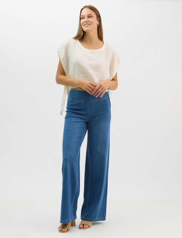 Jegging Estilo Palazzo Con Cintura Elástica JEAN