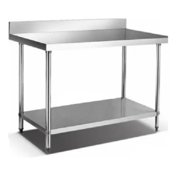 Mesada de Acero Inoxidable con Zócalo y Estante 90 cm | Lundar BV700-090B Mesada de Acero Inoxidable con Zócalo y Estante 90 cm | Lundar BV700-090B