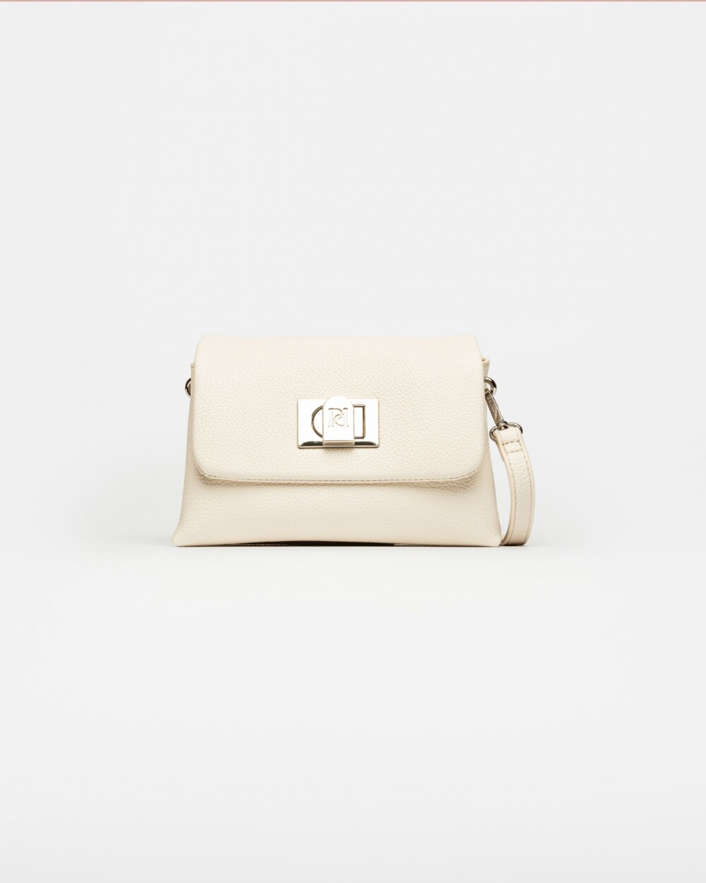 Mini bag Leisure en efecto cuero graneado Natural