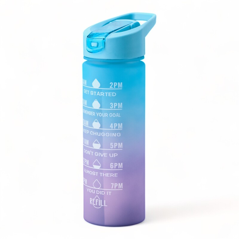 Botella Agua Motivacional 600 Ml Sin Color