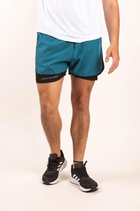 Short con calza interna Verde petróleo