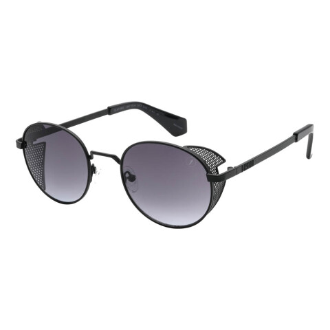 Lentes de sol De Acero Inoxidable Redondo Flap Gradiente/Negro
