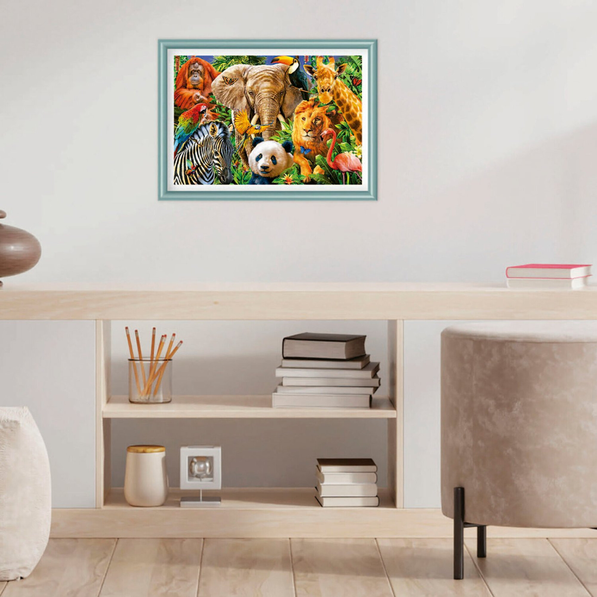 Puzzle Rompecabeza Educa Collage Animales Salvajes 500 Pieza — Atrix