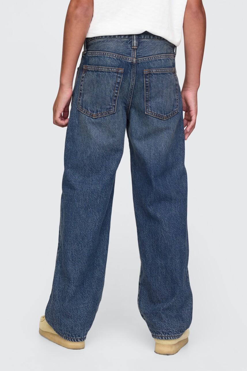 Jean 90S Loose Forrado Niño Medium Wash