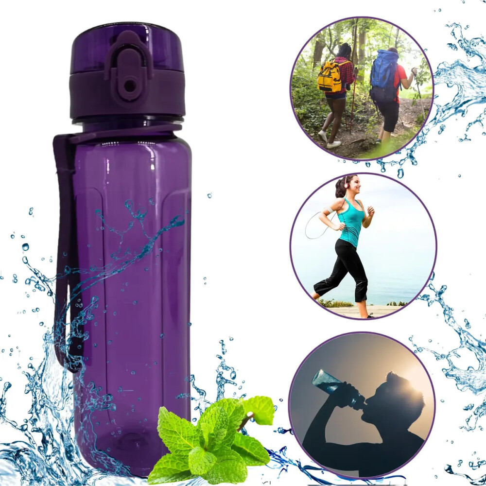 Botella SPORT con correa 650ml Celeste