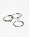 Sets Anillos Folk Set De Anillos Boho - Plateado Antique Silver