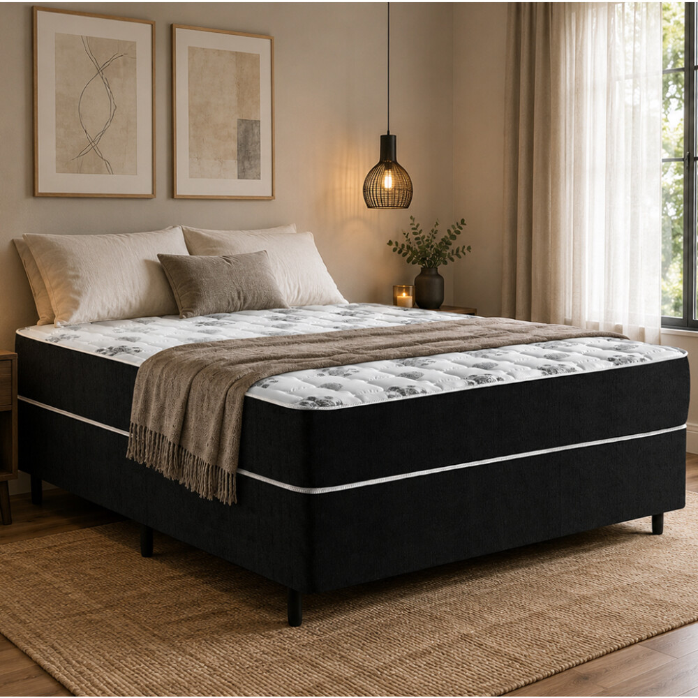 COMBO DORMITORIO: SOMMIER 2 PLAZAS + ACOLCHADO + ALMOHADAS DE REGALO COMBO DORMITORIO: SOMMIER 2 PLAZAS + ACOLCHADO + ALMOHADAS DE REGALO
