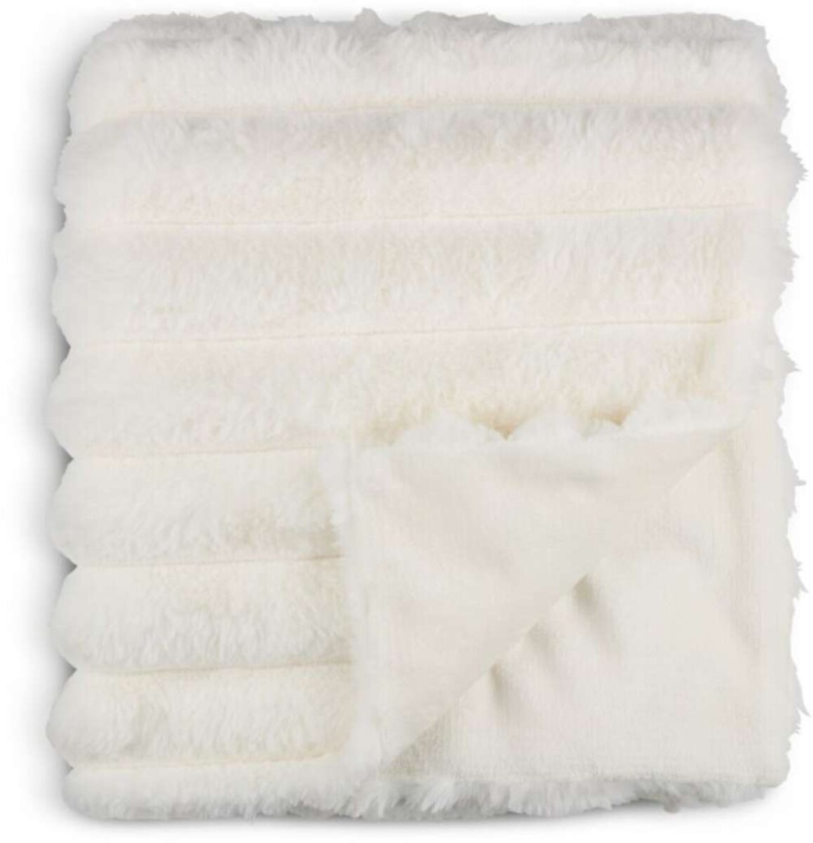 Manta throw FJELLPRYD 130x170 pelo blanco - Blanco 