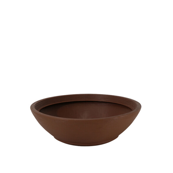 Maceta "INDI" Ø55 x 17cm. marrón con plato TD0311