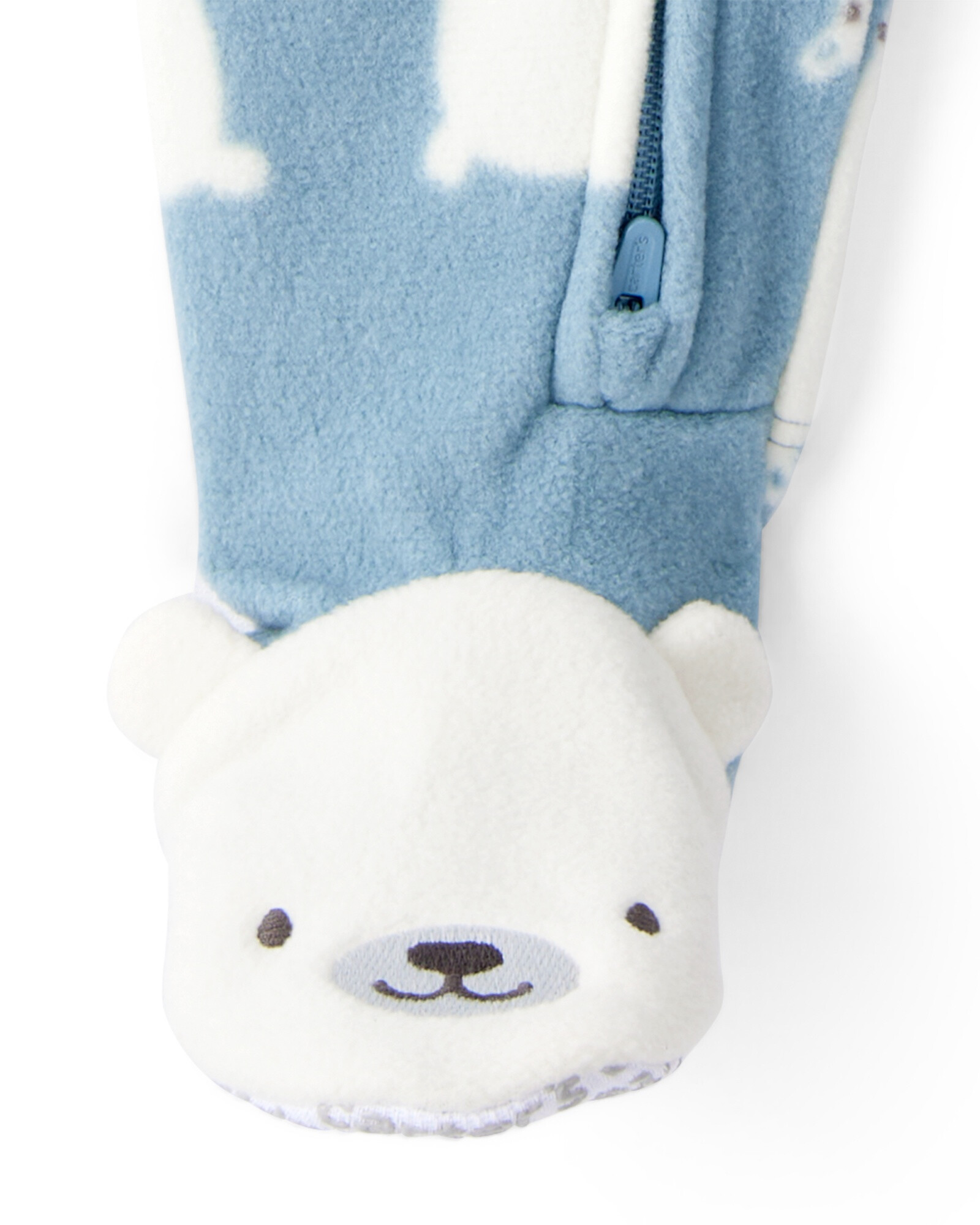 Pijama una pieza de micropolar, con pie, diseño osos polares Pijama una pieza de micropolar, con pie, diseño osos polares