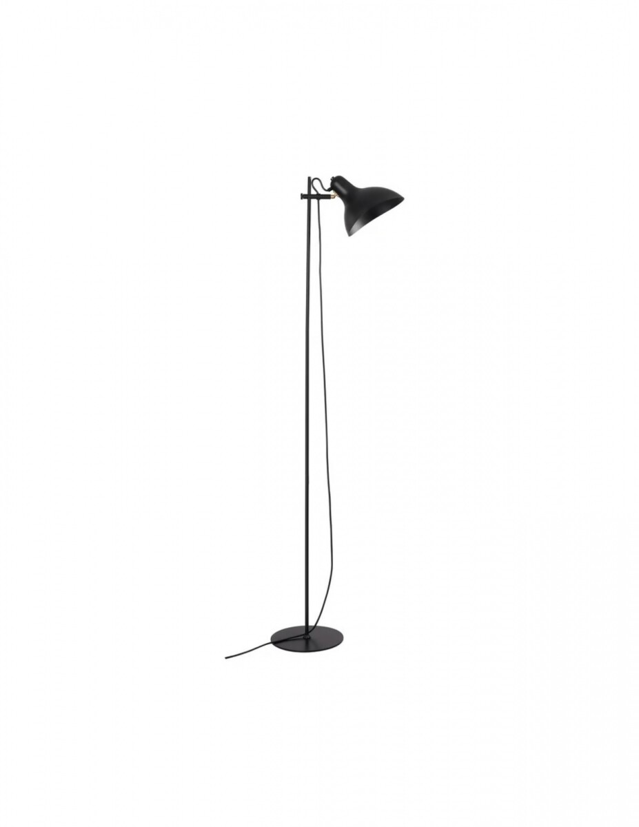 Lámpara De Pie Traz Negra 1 Luz E27 