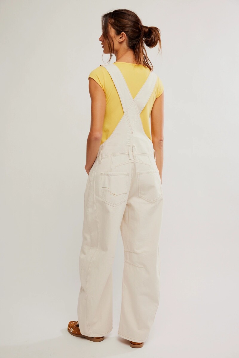 JARDINERO DENIM GOOD LUCK Blanco