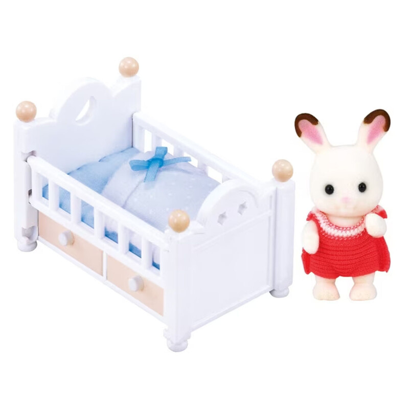 Bebé conejito Chocolate con cuna Sylvanian Families Bebé conejito Chocolate con cuna Sylvanian Families