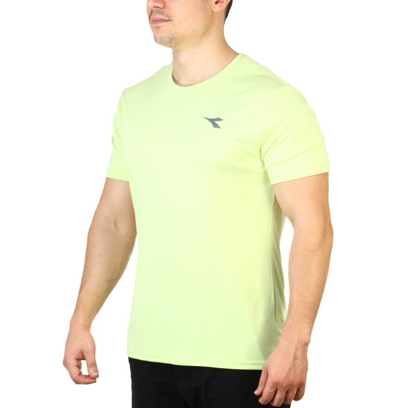 Diadora Remera Ss T-shirt Run Verde Limon
