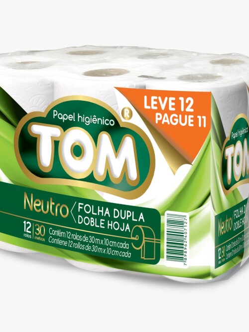 Papel Higienico Tom Doble Hoja Paqueton 12 Rollos x 30 metros c/u Papel Higienico Tom Doble Hoja Paqueton 12 Rollos x 30 metros c/u