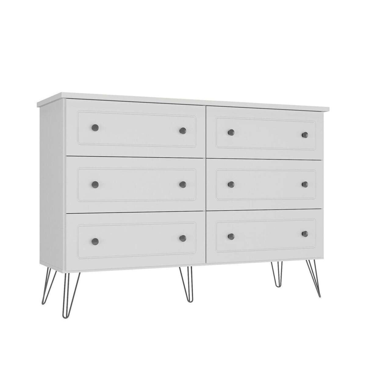 Comoda Americana PLUS 6 cajones - Blanco 