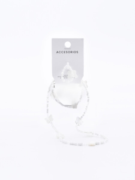SET COLLAR, PULSERA Y ANILLO BLANCO
