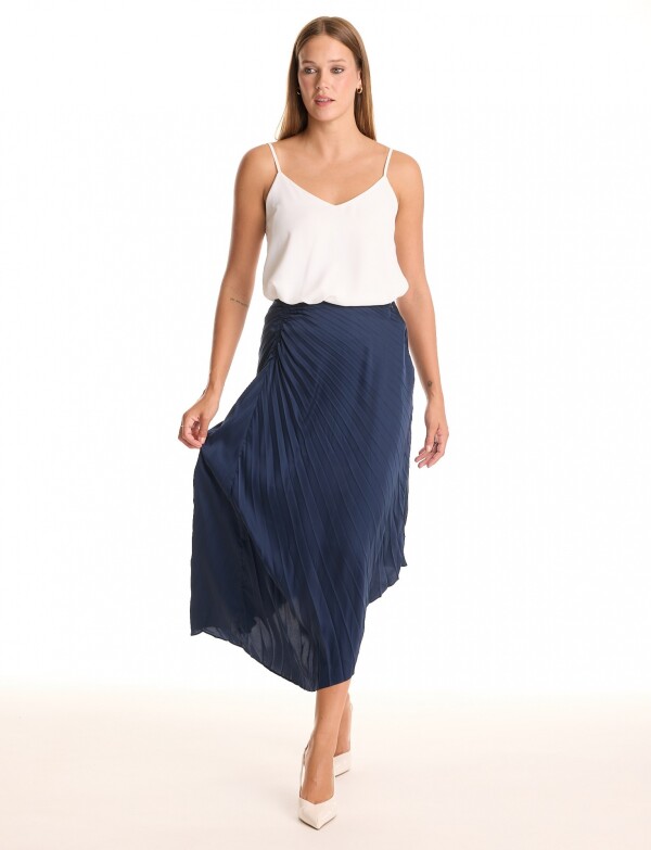 Falda Maxi Noche Pli MARINO