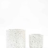 SET 2 MACETAS TERRAZO BLANCO