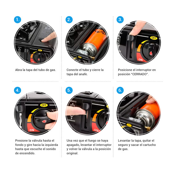 Anafe Camping Doble Cocina Portatil 2 Hornallas Gas Propano Butano O Garrafa Imback Anafe Camping Doble Cocina Portatil 2 Hornallas Gas Propano Butano O Garrafa Imback