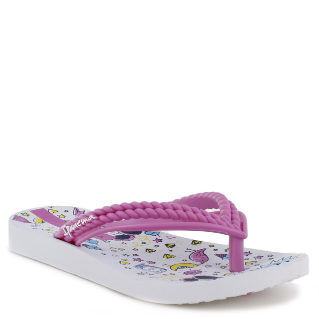 Sandalias Infantiles Ipanema Love Print Blanco - Lila