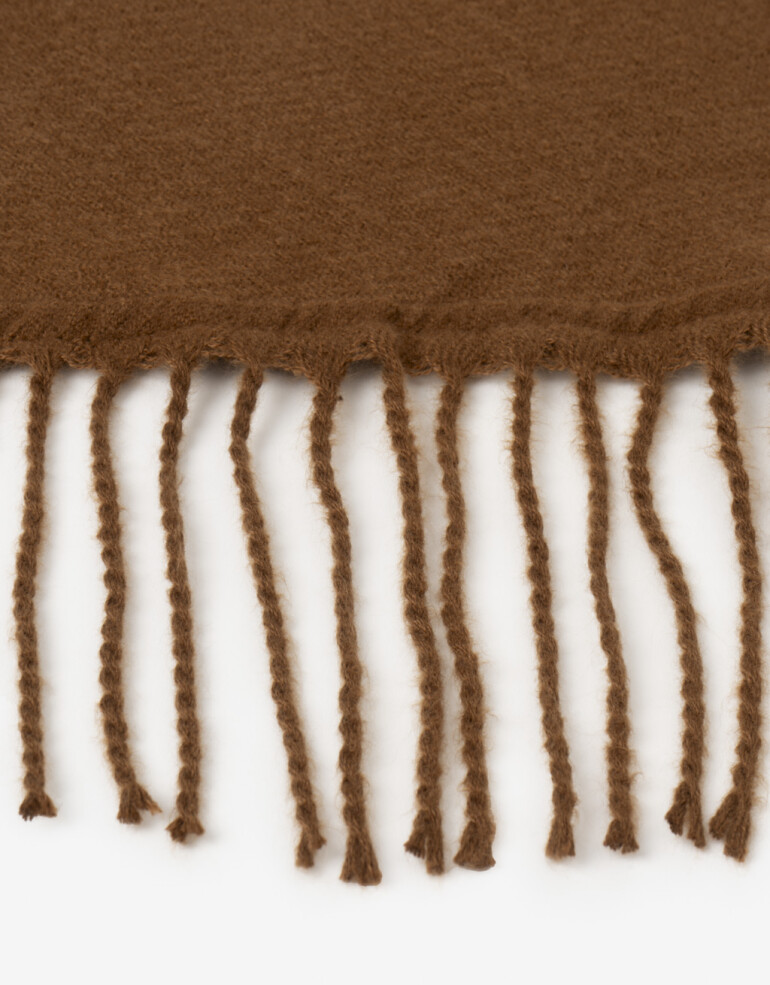 Bufandas Bufanda Con Flecos - Marron Camel
