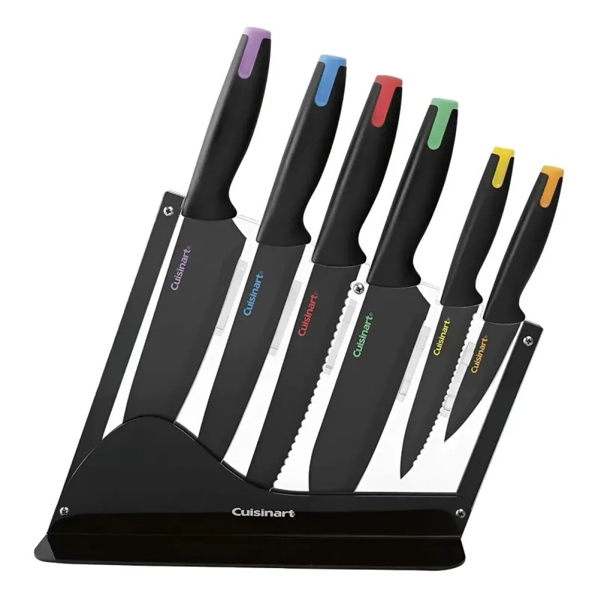 Juego de 6 cuchillas con soporte de acrilico Cuisinart C55-7PCE 