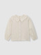 Blusa Nido De Abeja Blanco Roto