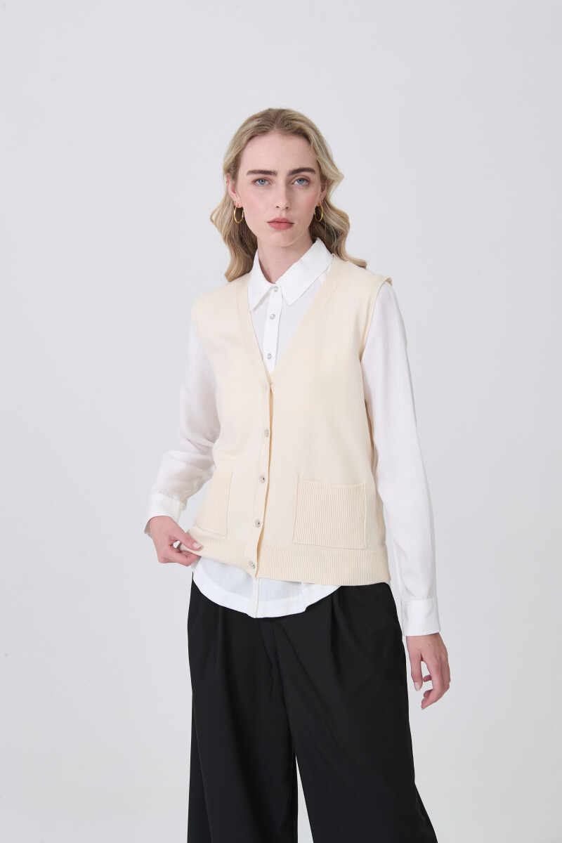 Chaleco Tebal - Crudo / Natural 