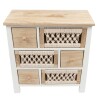 GABINETE BEIGE/BLANCO C/6 CAJONES 56X27X60CM Unica