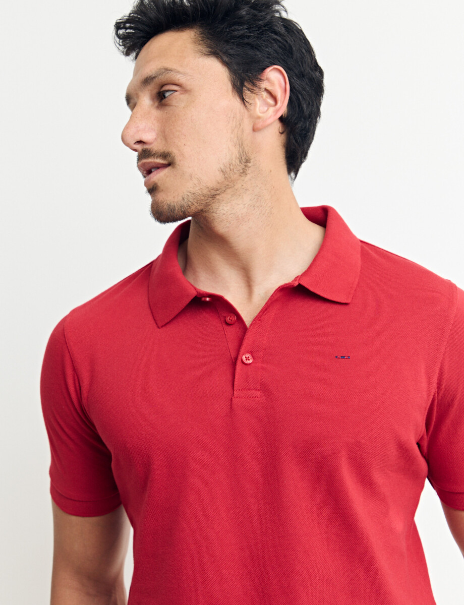 REMERA HARRINGTON LABEL - Rojo Oscuro 