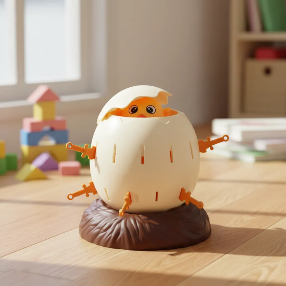 Juego de mesa - Huevo, pollito saltarín y espadas Juego de mesa - Huevo, pollito saltarín y espadas