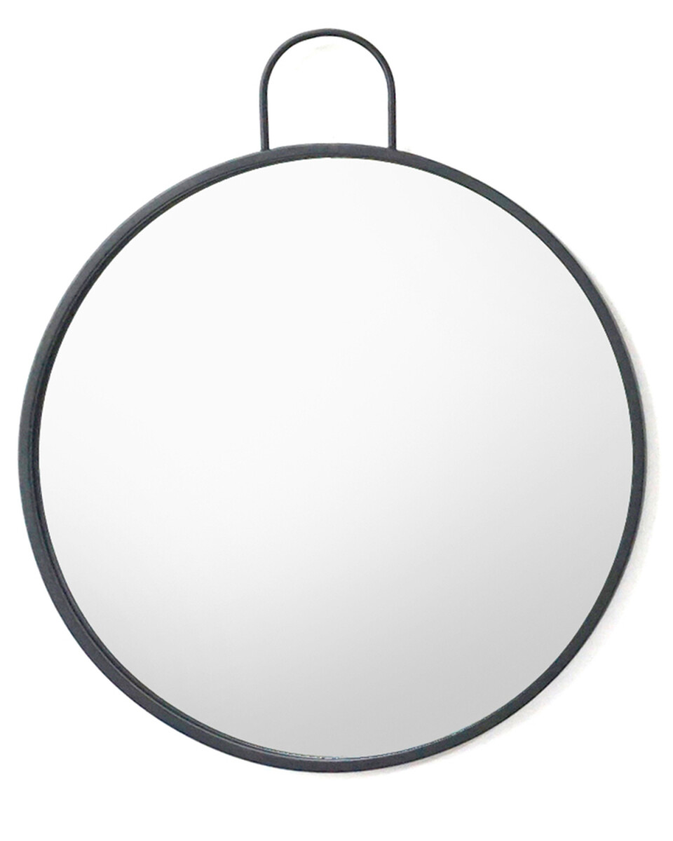 Espejo circular Selecta con aro de metal 60 cm 