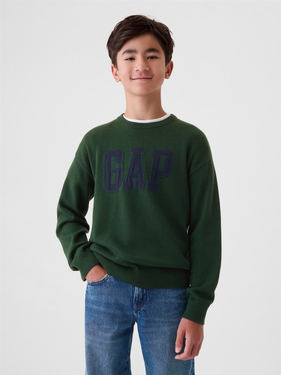 Buzo Deportivo Logo Gap Niño - Essex Green 702 