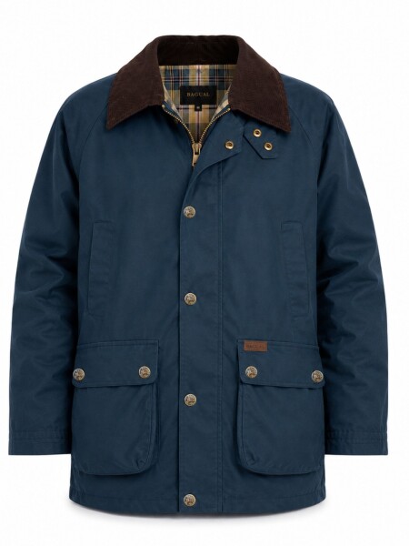 Campera Tipo Encerada Azul