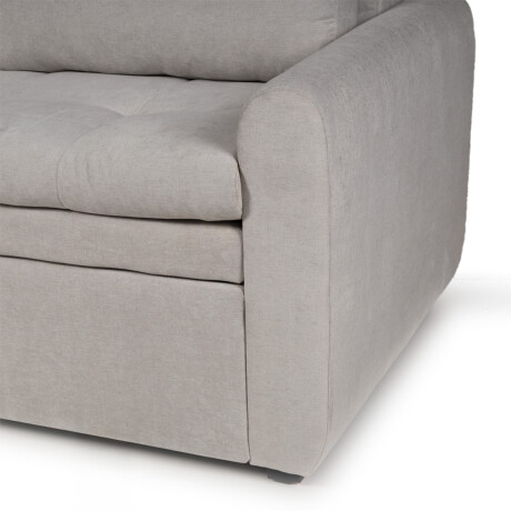 Sofá Cama Saara - Tela Microfibra TC1009 (Plata)